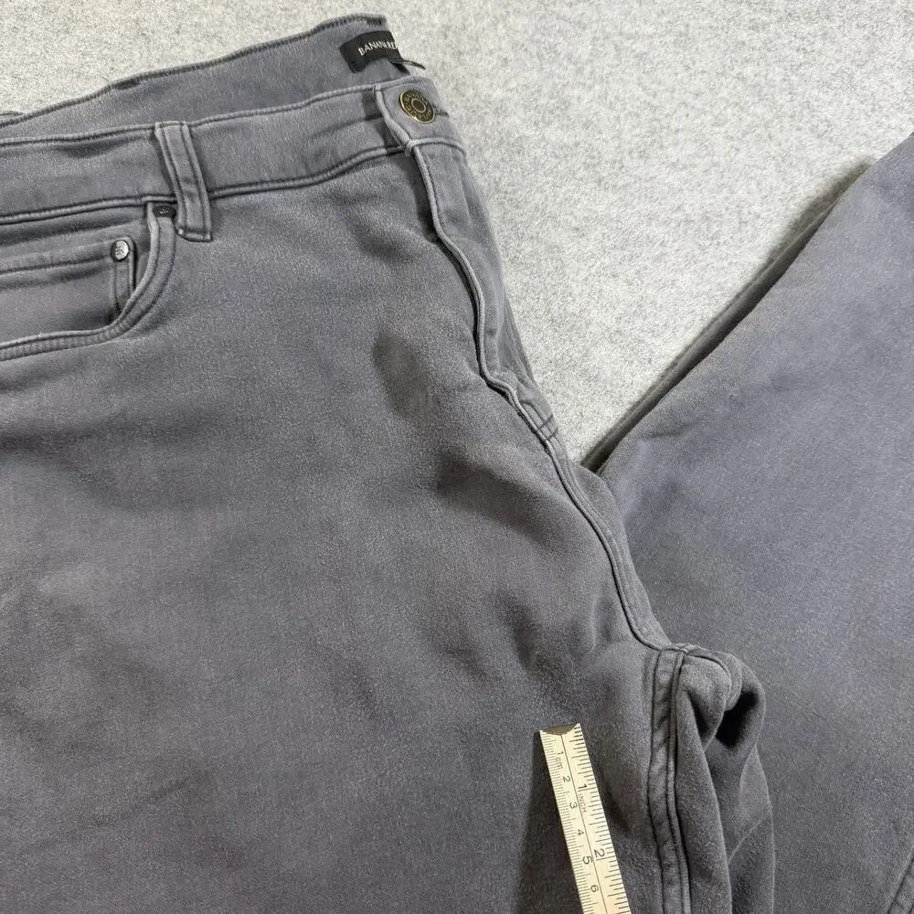 Banana Republic Chino Pants Mens 40x32 Gray Straight Fit Stretch Brushed Twill